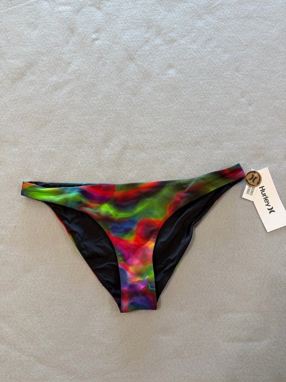 Hurley NEW Women's Nebula Moderate Coverage Bikini Bottom Size M #260100